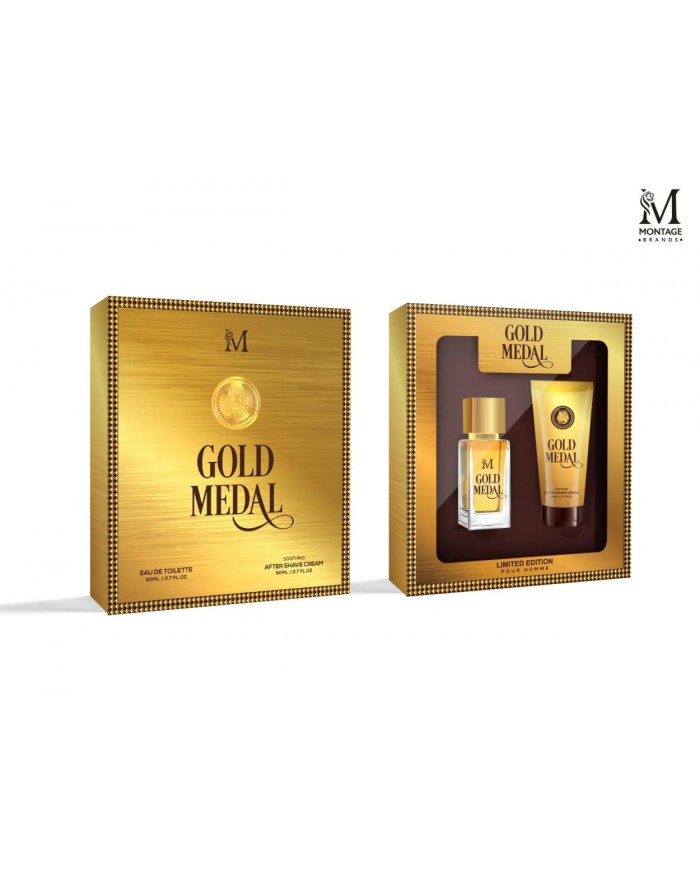 GOLD METAL - KIT EAU DE TOILETTE 50 ML + AFTER SHAVE CREAM 50 ML POUR HOMME 8904174422755