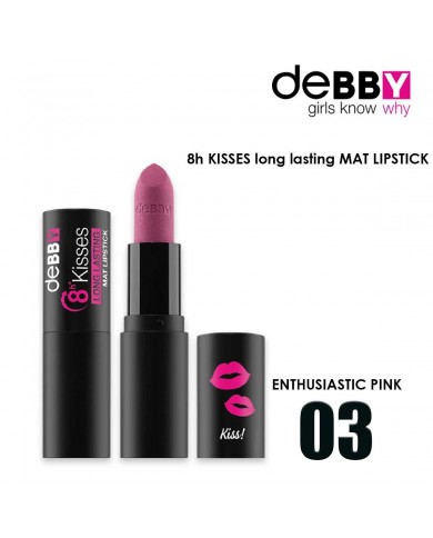 deBBY Rossetto 8H Kisses Mat N.03 Enthusiastic Pink Lunga Tenuta 8 Ore