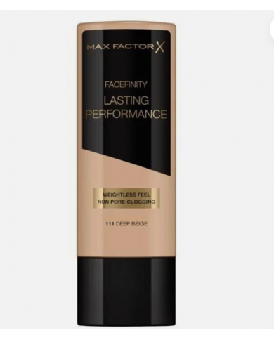Max Factor Fondotinta Lasting Performance 111 Deep Beige 35ml Lunga Tenuta 8h