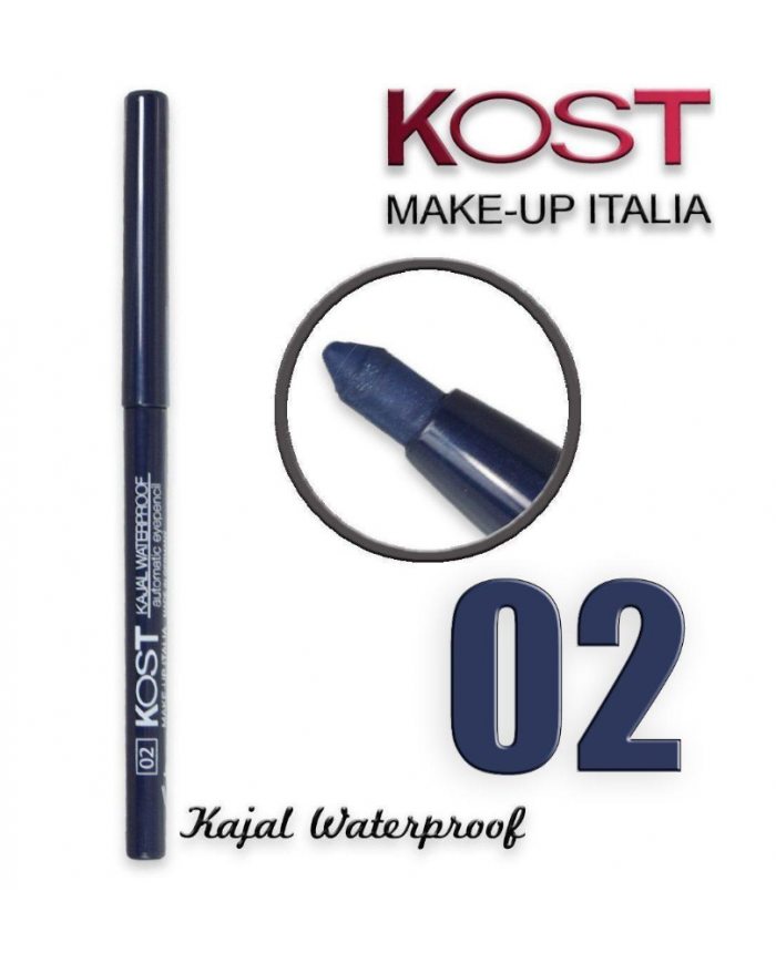 Kost Matita Occhi Waterproof N02  CARBON BLUE Tratto Preciso Lunga Durata