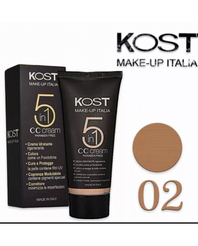 KOST CC Cream 02 Crema 5 in 1 Correttiva e Protettiva Effetto Naturale