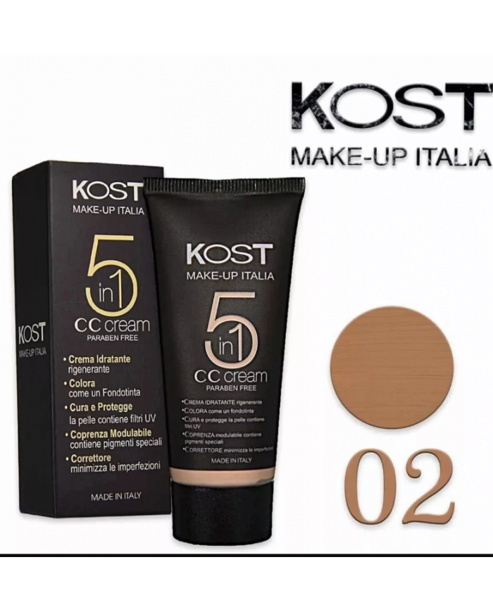KOST CC Cream 02 Crema 5 in 1 Correttiva e Protettiva Effetto Naturale