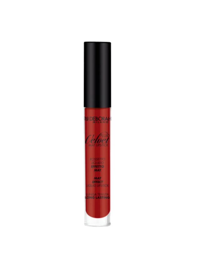 DEBORAH Make Up Fluid Velvet Mat 14 dark red fluid Rossetto Liquido Finish Sofisticato 5ml 8009518337044