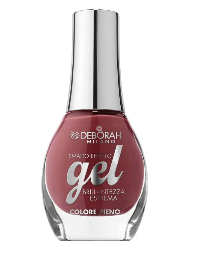 DEBORAH MILANO - SMALTO EFFETTO GEL - N.90 ROSEWOOD - SMALTO UNGHIE FINISH BRILLANTE E PLUMPING 8009518390636
