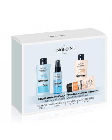 BIOPOINT - KIT REGALO TRAVEL SIZE - LINEA DELICATA + LINEA SUPER NUTRIENTE - 4 PRODOTTI