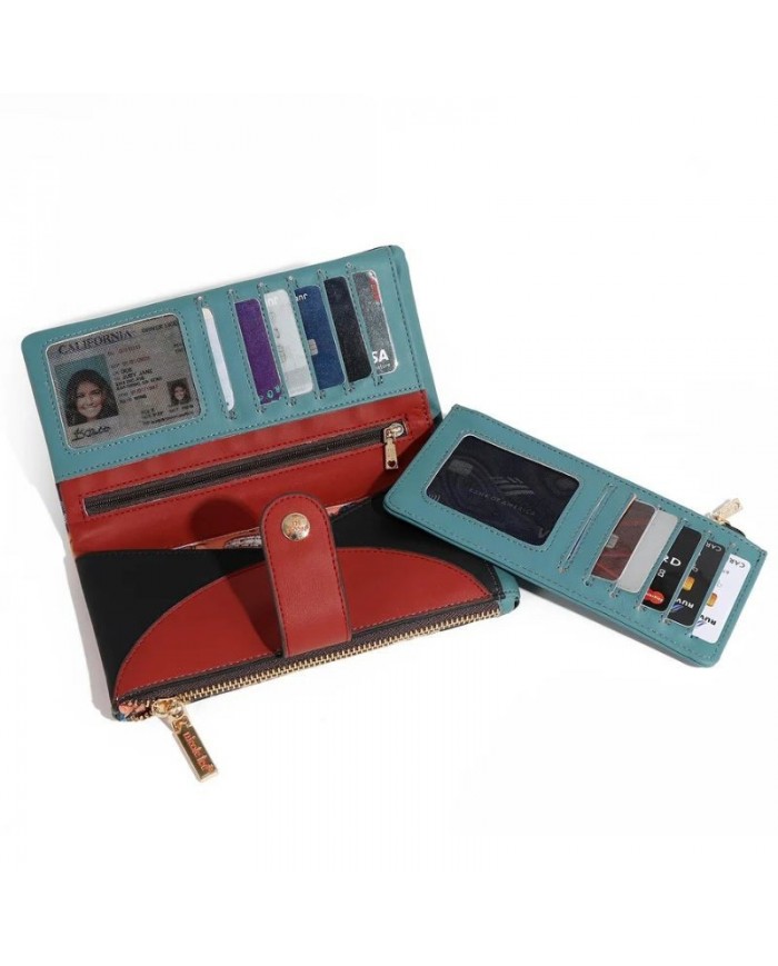 NICOLE LEE Portafoglio Samantha La Belleza PRT7455 Portacarte Estraibile RFID