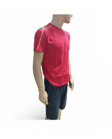 LOTTO - PIGIAMA RAGAZZO 16 ANNI - ROSSO- MAGLIA MANICA CORTA E PANTALONCINO