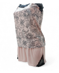 PEPENERO - PIGIAMA DONNA ESTIVO - CANOTTA E PANTALONCINO - COMPLETO NOTTE FRESCO