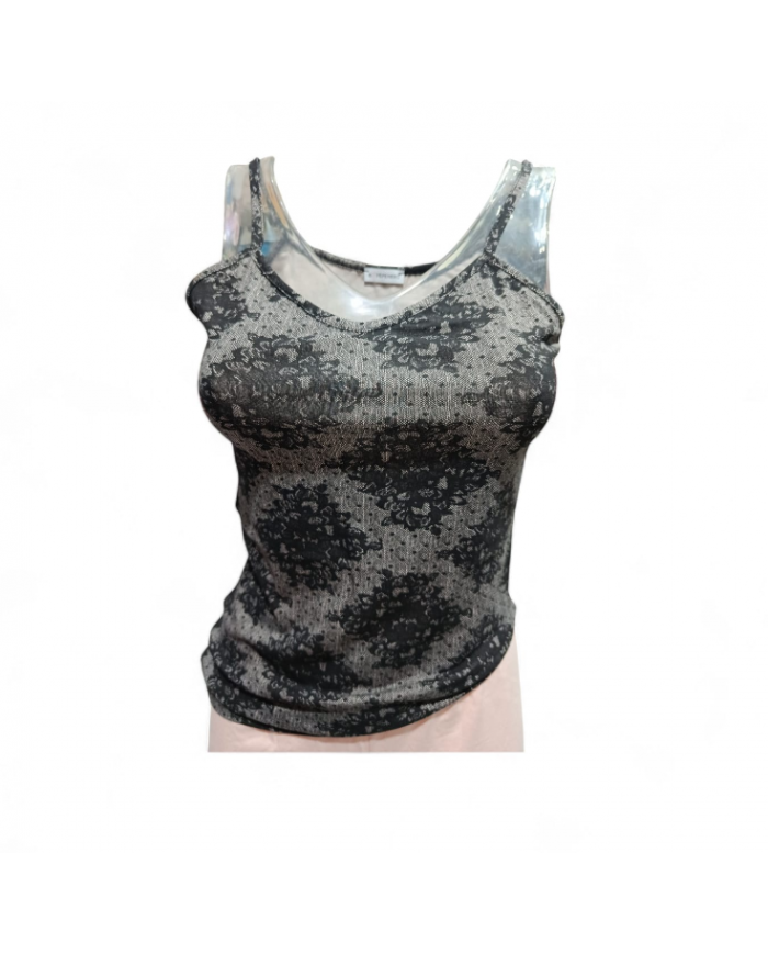 PEPENERO - PIGIAMA DONNA ESTIVO - CANOTTA E PANTALONCINO - COMPLETO NOTTE FRESCO