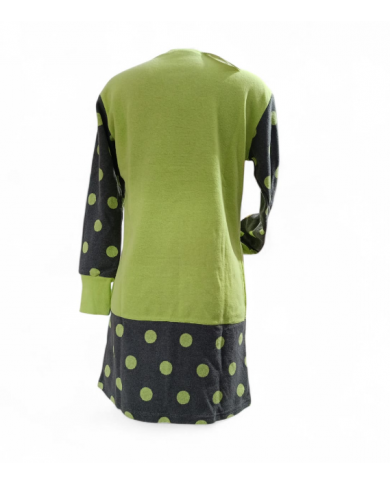 DETTAGLI NOTTURNI - VESTITO DA CAMERA DONNA - VESTAGLIA CORTA INVERNALE IN CALDO PILE