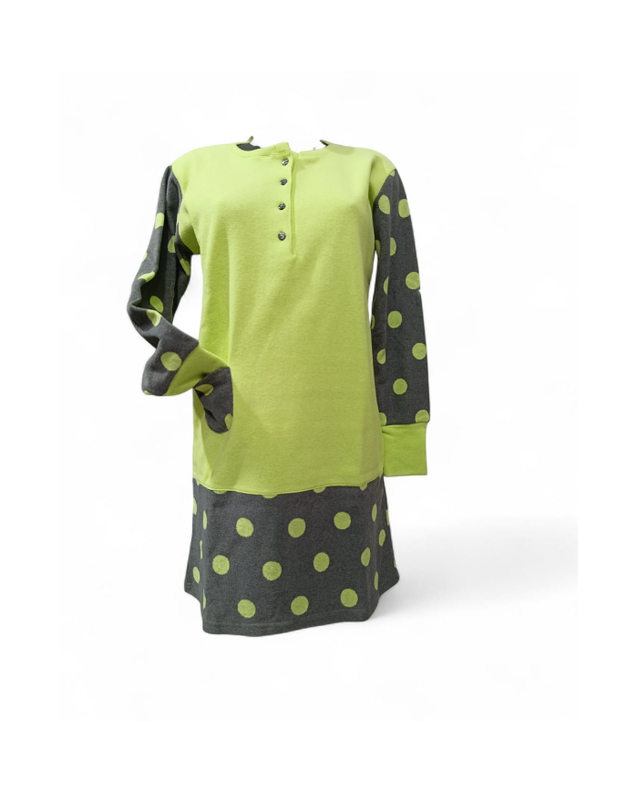 DETTAGLI NOTTURNI - VESTITO DA CAMERA DONNA - VESTAGLIA CORTA INVERNALE IN CALDO PILE