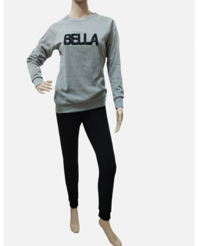 INTIMAMI TEEN PIGIAMA 11 14 anni GRIGIO IN CALDO COTONE - ELEGANZA NOTTURNA CON DETTAGLI RAFFINATI