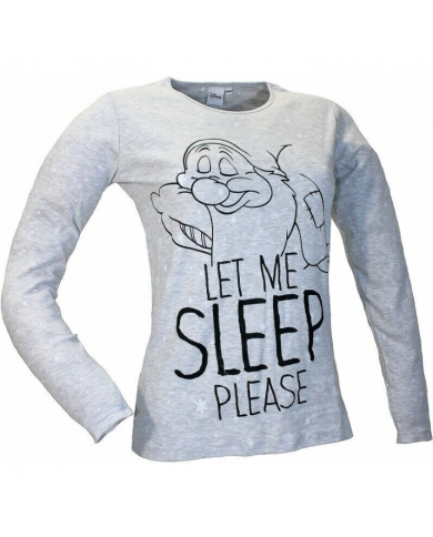 DISNEY - PIGIAMA LUNGO RAGAZZA - PISOLO - GRIGIO IN COTONE FRESCO E LEGGERO