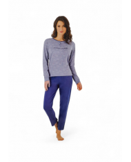 IL GRANCHIO LADY - PIGIAMA DONNA IN CALDO COTONE - MAGLIA E PANTALONE LUNGO 8053040108399