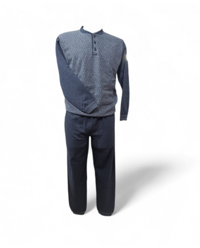 FRUTTA - PIGIAMA UOMO IN PILE - MAGLIA E PANTALONE LUNGO CALDO E LEGGERO
