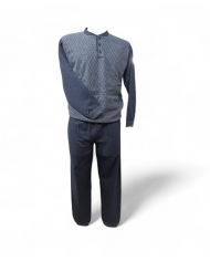 FRUTTA - PIGIAMA UOMO IN PILE - MAGLIA E PANTALONE LUNGO CALDO E LEGGERO
