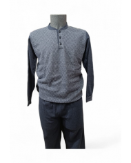 FRUTTA - PIGIAMA UOMO IN PILE - MAGLIA E PANTALONE LUNGO CALDO E LEGGERO