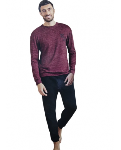 INTIMAMI - PIGIAMA UOMO INVERNALE - MAGLIA E PANTALONE LUNGO CON POLSINI - 95% VISCOSA     8301046168245