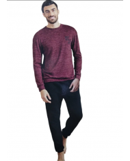 INTIMAMI - PIGIAMA UOMO INVERNALE - MAGLIA E PANTALONE LUNGO CON POLSINI - 95% VISCOSA     8301046168245