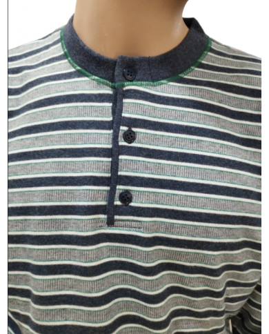 NUVÒ PIGIAMA UOMO JEANS SCOLLO SERAFINO INVERNO CALDO E LEGGERO COMODO