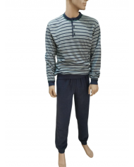 NUVÒ PIGIAMA UOMO JEANS SCOLLO SERAFINO INVERNO CALDO E LEGGERO COMODO