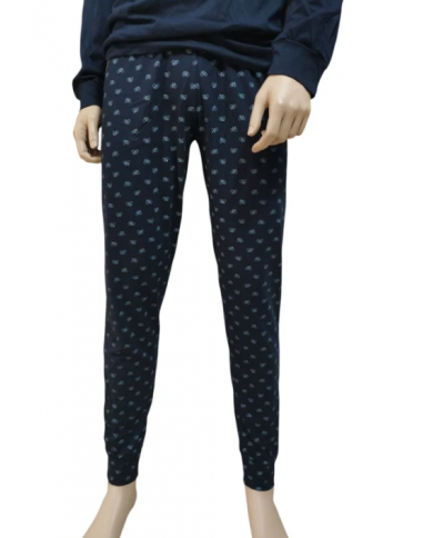 ARMATA DI MARE - PIGIAMA UOMO IN COTONE BLU - MANICA E PANTALONE LUNGO - TAGLIA 50