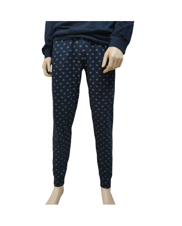 ARMATA DI MARE - PIGIAMA UOMO IN COTONE BLU - MANICA E PANTALONE LUNGO - TAGLIA 50