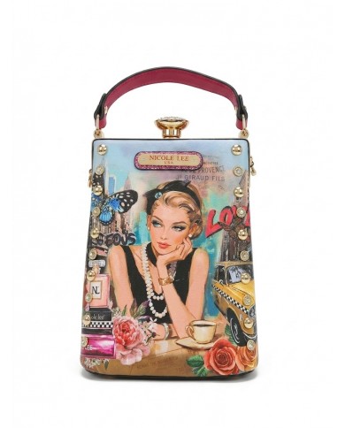 NICOLE LEE Borsa Gioiello Cestello con Tracolla PRT16613-SIG Originale Fashion