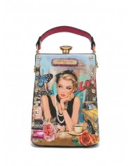 NICOLE LEE Borsa Gioiello Cestello con Tracolla PRT16613-SIG Originale Fashion