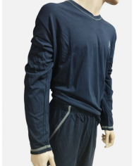 ARMATA DI MARE - PIGIAMA UOMO IN COTONE - BLU - COLLO A PUNTA - COMFORT E PRATICITÀ  8056999936310
