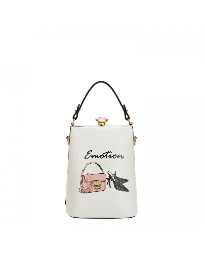 NICOLE LEE Borsa Gioiello Diamond Stone Clutch PRT16613-EMT Cestello Tracolla