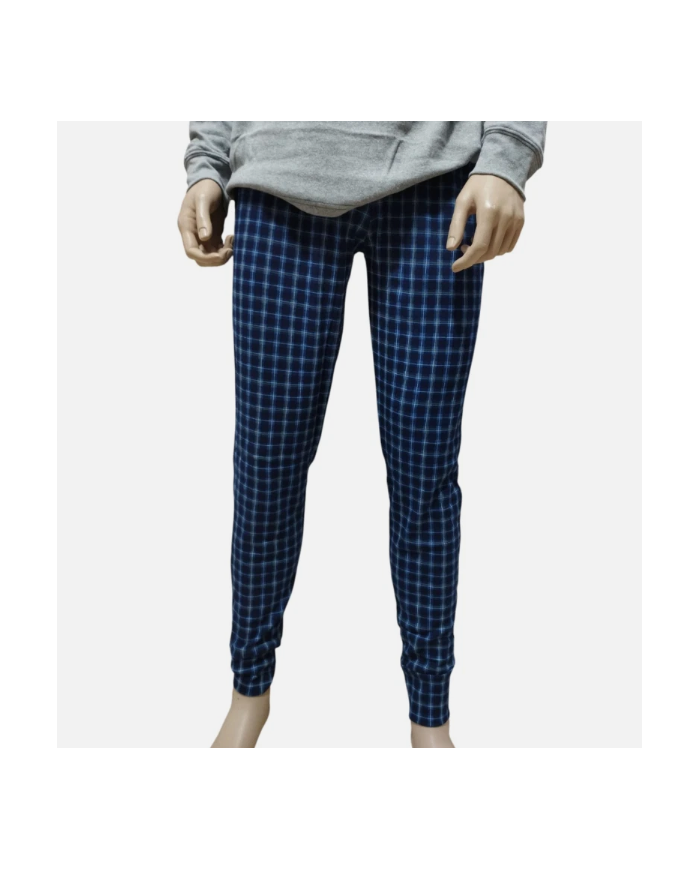 VANUÈ - PIGIAMA UOMO IN CALDO COTONE - BICOLORE CON POLSINI - COMFORT INVERNALE