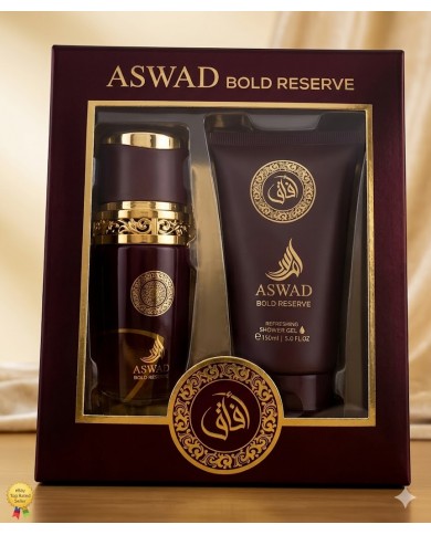 AFAQ - ASWAD BOLD RESERVE - COFANETTO REGALO UOMO - EDP 100ML + SHOWER GEL 150ML 8904174442098