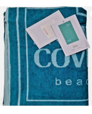 ENRICO COVERI - TELO MARE DOCCIA IN SPUGNA DI COTONE - PETROLIO - 86X170 CM