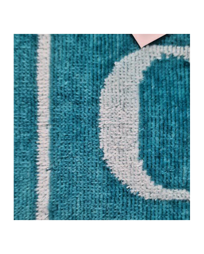 ENRICO COVERI - TELO MARE DOCCIA IN SPUGNA DI COTONE - PETROLIO - 86X170 CM