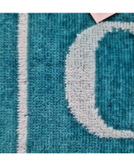 ENRICO COVERI - TELO MARE DOCCIA IN SPUGNA DI COTONE - PETROLIO - 86X170 CM