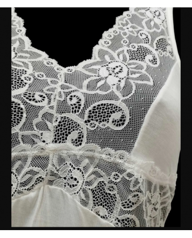 Magic Dream Cordinato intimo donna canotta  slip di colore avorio cotone e pizzo