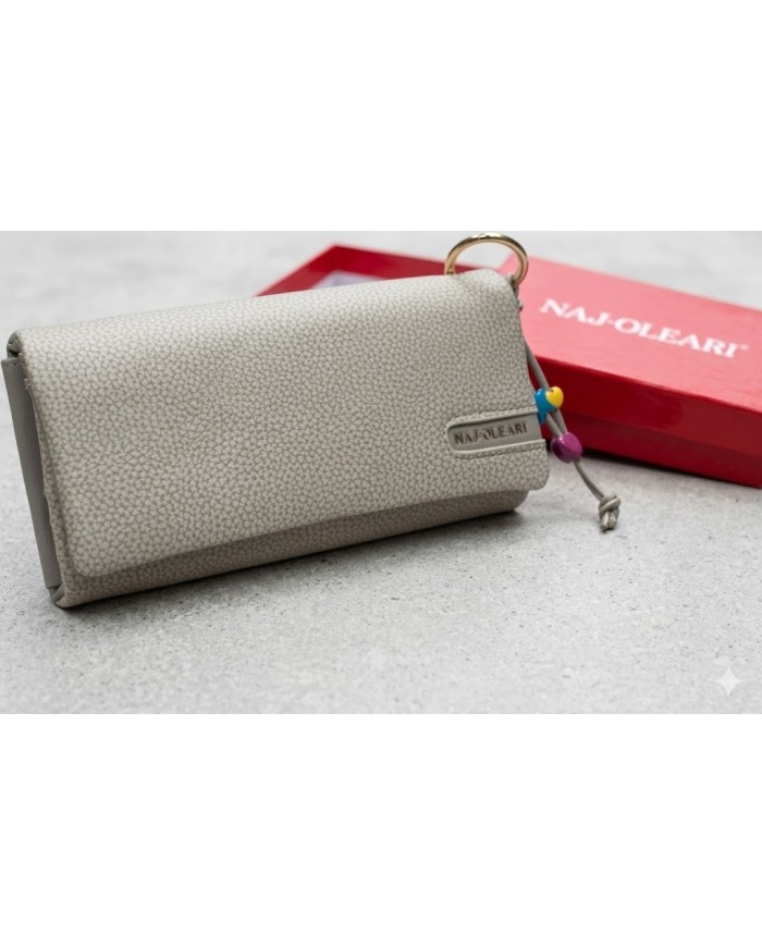 NAJ-OLEARI Portafoglio Donna Bianco 19x10cm BC 2531/BOBA14 Elegante Originale 8010694328641