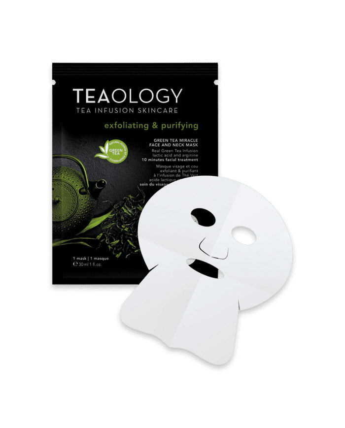 TEAOLOGY Green Tea Miracle Face and Neck Mask Maschera Viso e Collo Anti-Età