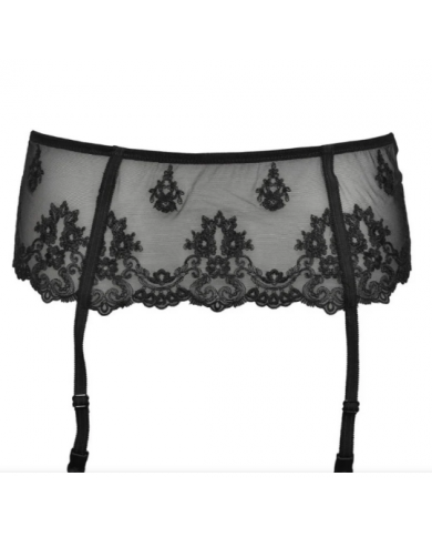 SIÈLEI - REGGICALZE 1949 SERIE GLAM - TULLE RICAMATO TRASPARENTE - FASCIA ALTA tg S