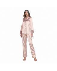 ANDRA - PIGIAMA DONNA IN RASO - GIACCA E PANTALONE TAGLIO UOMO - ART. 8887 - CIPRIA - TAGLIA 2    8054149072512