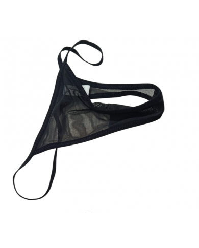 PURA - BABY DOLL E PERIZOMA IN RASO - ART. P0456P - NERO CON COLLETTO IN PIZZO - TAGLIA 2
