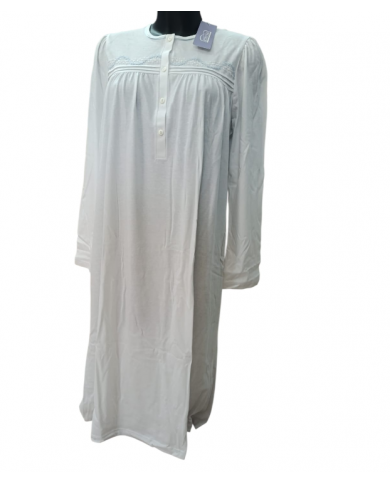 Linclalor Camicia Notte Aperta Serafino Maniche Lunghe Cotone Morbido Raglan 8033561024545