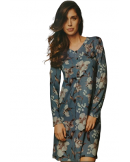 LORMAR CAMICIA DA NOTTE FLOREALE MODELLO SERAFINO MANICA LUNGA VISCOSA tag s  8055181857532
