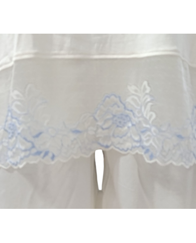 SI&LEI PIGIAMA DONNA COTONE LUNGO LEGGERO ELASTICO E PIZZO ELEGANTE