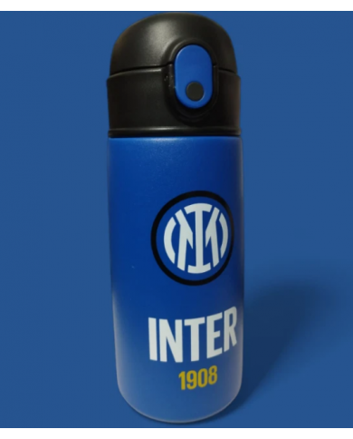INTER BOTTIGLIA TERMICA UFFICIALE CON CANNUCCIA AUTOMATICA IN SILICONE CALDO FREDDO