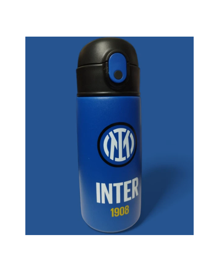 INTER BOTTIGLIA TERMICA UFFICIALE CON CANNUCCIA AUTOMATICA IN SILICONE CALDO FREDDO