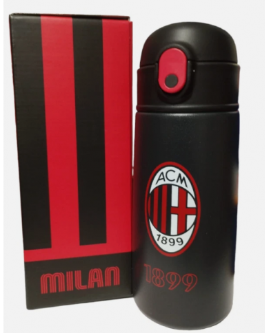 Milan bottiglia officiale con cannuccia silicone automatica tiene caldo e freddo