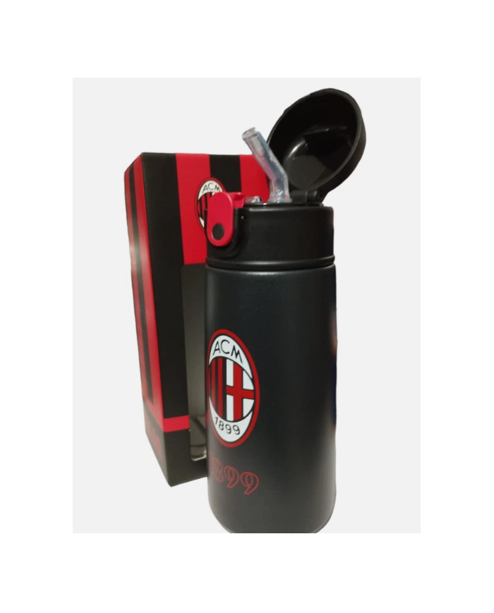 Milan bottiglia officiale con cannuccia silicone automatica tiene caldo e freddo