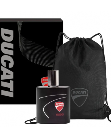 Ducati 1926 nero con profumo 50 ml spray  sacca zaino kit regalo da uomo ragazzo